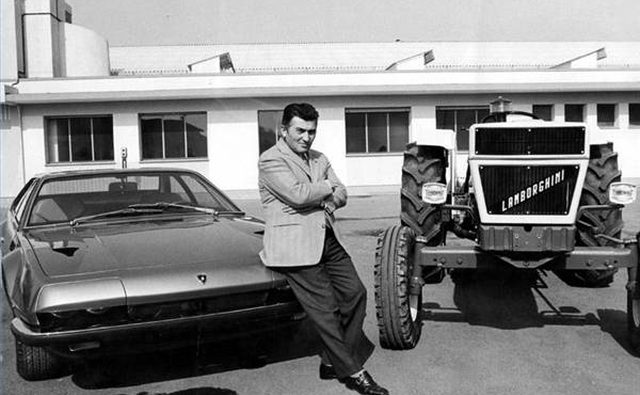 Ферруччо Ламборджини с его спортивными автомобилями и тракторными изделиями