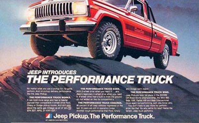 Объявление 1981 года для Jeep Honcho.